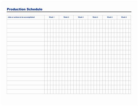 Production Schedule Excel Template New Free Printable Production ...