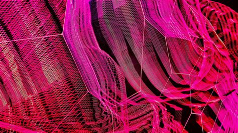 Download wallpaper 1366x768 honeycomb, hexagon, mesh, abstraction, pink ...