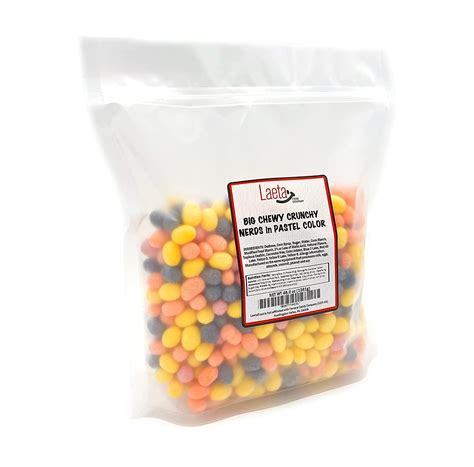 LaetaFood Nerds Jelly Beans - Big, Chewy, Crunchy Candy - Pastel Colors ...