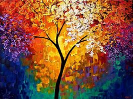 Image result for Colorful Tree Artwork