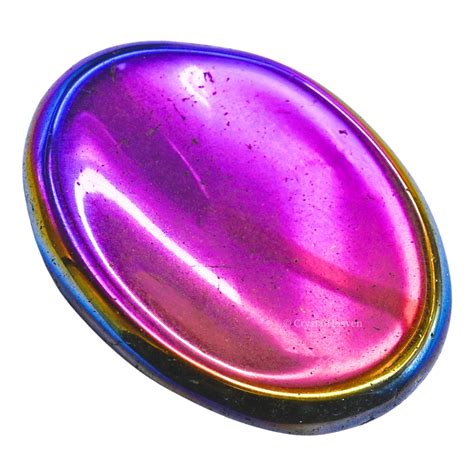 Titanium Aura Quartz Worry Stones for Anxiety - Thumb Healing Stones ...
