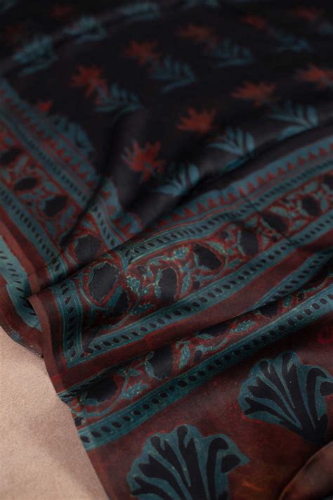 Modal Dupatta - Buy Block Printed Modal Silk Dupattas Online in India ...