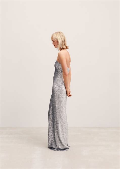 Strapless sequined dress - Women | MANGO United Kingdom