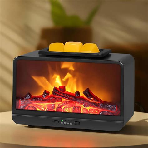 Amazon.com: JOYOLO Flame Fireplace Wax Melt Warmer,Scentsy Wax Warmer ...