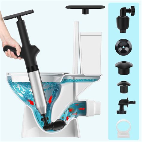 Amazon.com: MaxxGeek Toilet Plunge Blaster, High Pressure Toilet ...