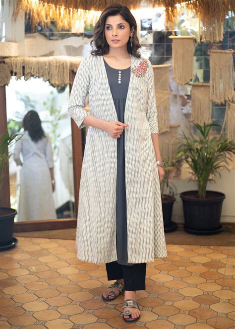Grey Cotton Kurta – Sujatra