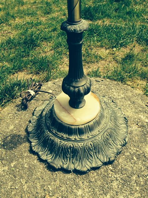 Antique Bridge Floor Lamp with Brass and Marble... Value & Appraisal ...