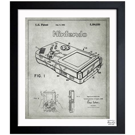 Gameboy, 1993 - Gray' Vintage Framed Wall Art Print for Home Decor ...