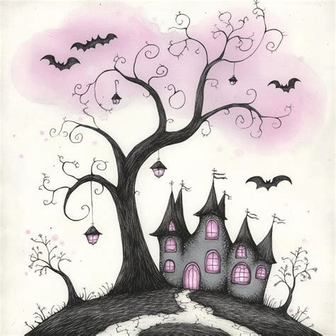 Tree House, Haunted Treehouse, Spooky Fairy Tale, Gothic Fantasy Art, Whimsical Haunted House ...
