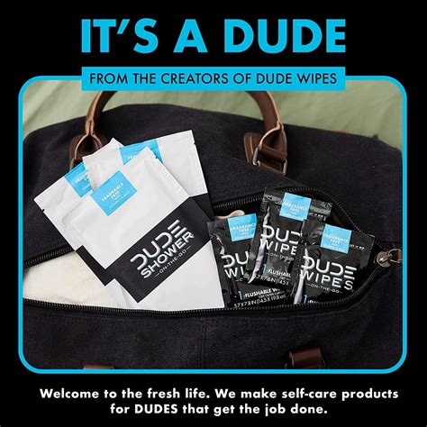 Dude On-The-Go Shower Wipes - 3 Pack | Vitamin E & Aloe Infused ...