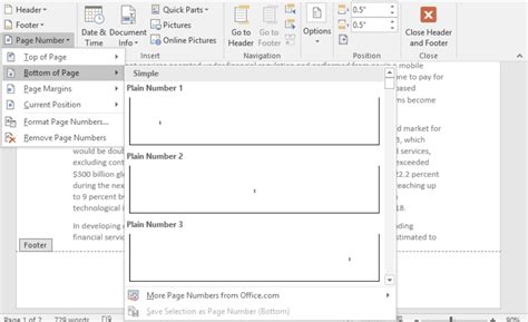 How to Add Page Numbers in Word 的图像结果