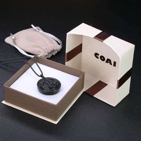 Buy COAI Christian Jewelry Black Obsidian Pendant Necklace Online in ...