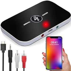 Retoo AUX Bluetooth Adapter RCA 2 in 1 Wireless Transmitter Receiver ...