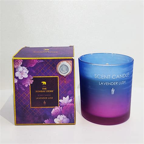 The Bombay Store Ombre Lavender Glass Scented Candle 120 gm