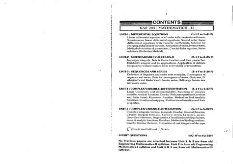 Mathematics 2 - quantum - 3 , i __ ... ... CONTENTS. i I KAS 203 ...