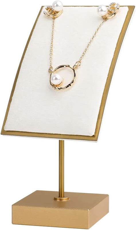 Buy GemeShou White Jewelry Necklace Display for Selling, Gold Necklace ...