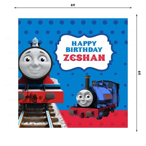 PSI Thomas and Friends Theme Personalized Square Backdrop | Kids ...