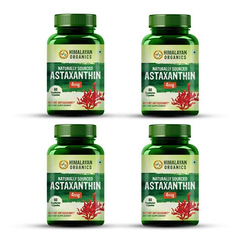 Naturally Sourced Astaxanthin 4mg | Supports Antioxidant Brain,Eye ...