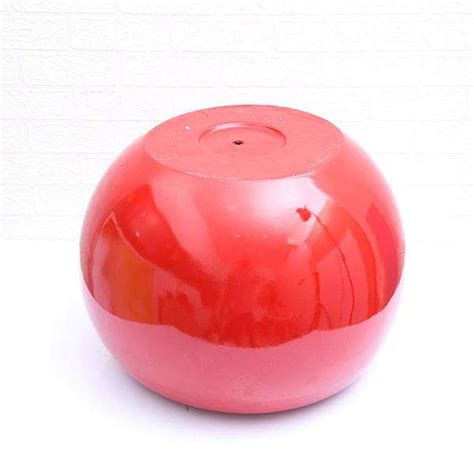 Buy 14 inch (36 cm) OTH-6 Round Fiberglass Planter (Red) online from ...