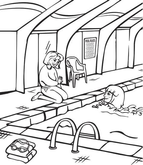 Drawing Swimming Pool coloring page - Download, Print or Color Online ...