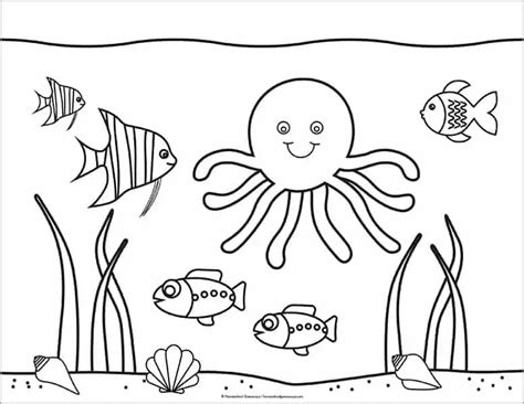 Ocean Coloring Pages 的图像结果