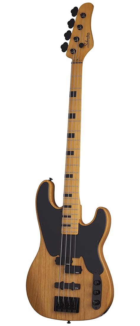 Schecter Model-T Session Electric Bass Guitar - Satin Aged Natural ...