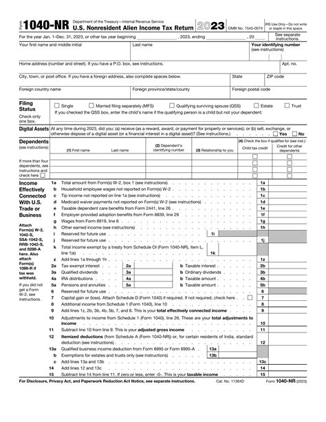 Form 1040-NR 2025-2026 - Fill Forms Easily - PDF Guru