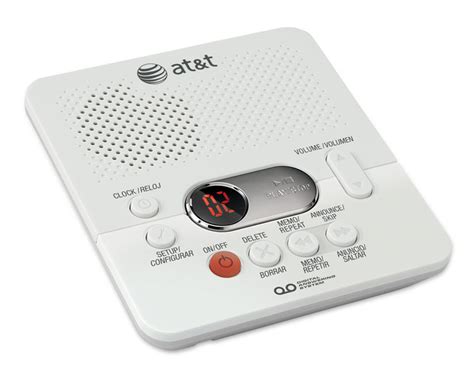 AT&T 1740 Digital Answering System with Time and Day Stamp, White ...