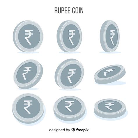 Indian rupee coin set | Free Vector
