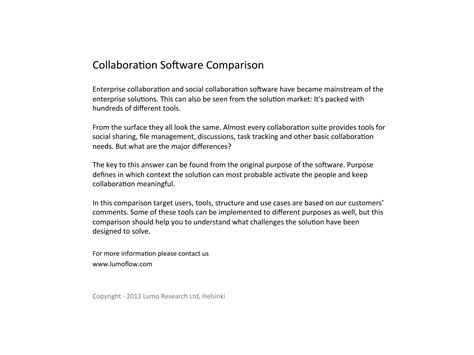 Collaboration Software Comparison 的图像结果