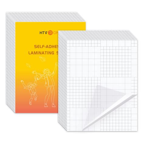 Snapklik.com : HTVRONT Self-Adhesive Laminating Sheets - 20 Clear Sheets