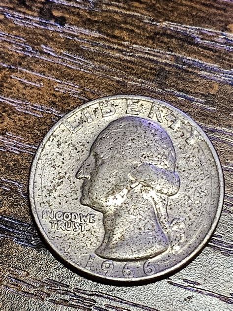 1966 Liberty Quarter Dollar US Coin No Mint Mark Rare Good Condition ...