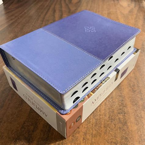 Personalized Amplified Study Bible Large Print Thumb Indexed - Purple ...