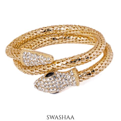 Lenka Snake 18K Gold Plated Bracelet – Swashaa