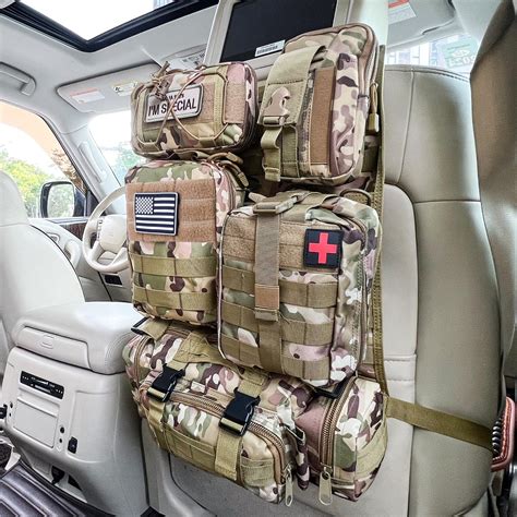 Universal MOLLE Gun Rack & Seat Back Organizer – 24.6" X 14.9" Aluminum Alloy Panel – Fits Trucks, SUVs – Holds 80 Lbs, Weather-Resistant, No-Drill Install – Includes 2 Panels & Straps