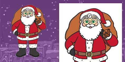 A Christmas Collar Father Christmas Display Cut-Out