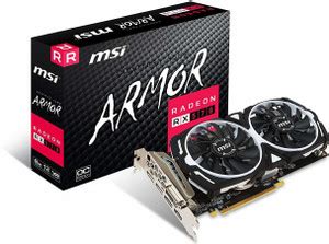 MSI Radeon RX 570 ARMOR 8G OC GDDR5 8 GB AMD/ATI Chipset 256 bit 1267 ...