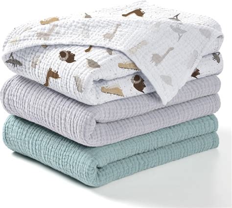 Amazon.com: lulumoon Baby Muslin Swaddle Blankets: Soft Receiving ...