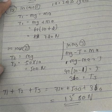 15. Tension in the rope at the rigid support is(g = 10 m/s2)(1) 760 N(3 ...