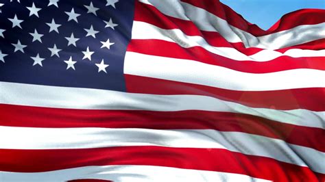 American waving Flag seamless loop animation. 4K Resolution 38450230 ...