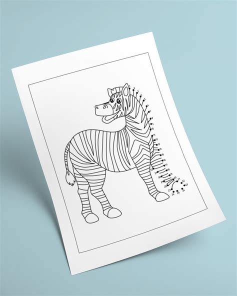 Free Zebra Dot-to-Dot Colouring Page For Kids – Colour Sonic