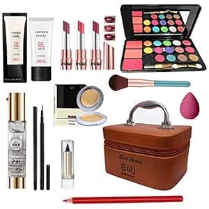 G4U All In One Makeup Kit (3 Lipstick,1 EyeShadow,1 CC Cream, Compact ...