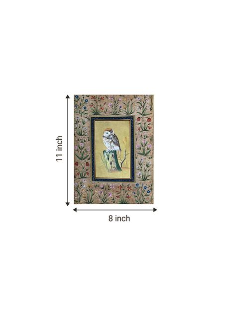 Buy Wall Hanging Painting Of Owl In Miniature Artworks