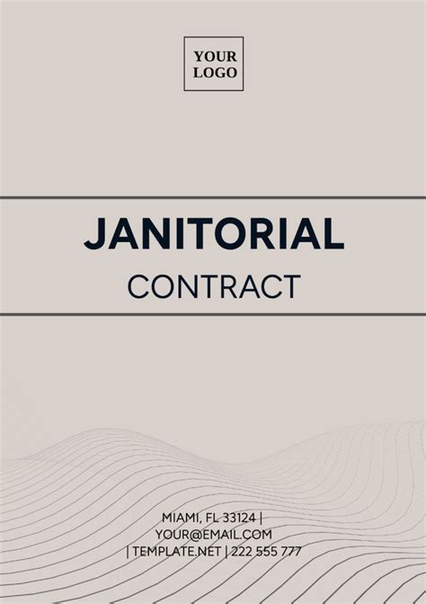 Free Janitorial Contract Template to Edit Online