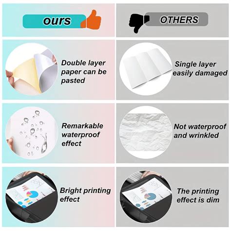 50 Sheets A4 Label Printing Paper, Suitable For Laser And Inkjet ...