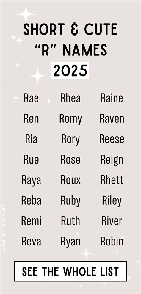 70 Effortlessly Cool Girl Names that Start with R for 2025