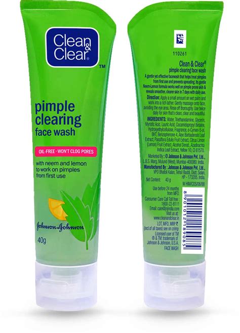 Buy CLEAN & CLEAR PIMPLE CLEARING FACE WASH TUBE OF 80 G Online & Get ...