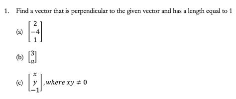 Find Vector Perpendicular to a and C 的图像结果