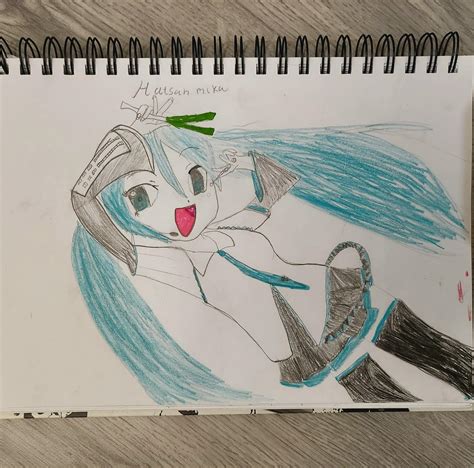 found old fanart of miku by my 6-8 years old self ! (^_^) : r/Vocaloid
