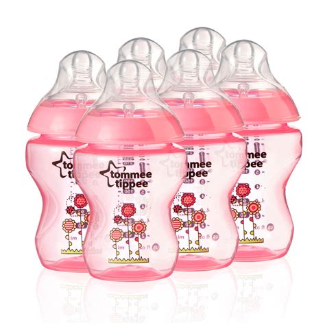 Tommee Tippee Closer to Nature 260 ml/9fl oz Decorated Feeding Bottles ...